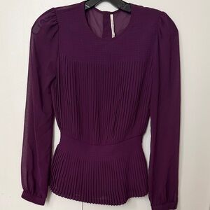 Twelfth Street by Cynthia Vincent Deep Purple Blouse size 0